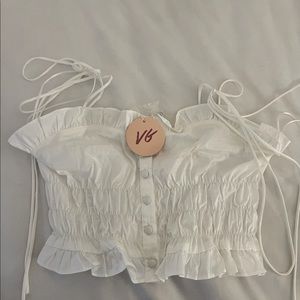 BRAND NEW Verge Girl White Tie Top